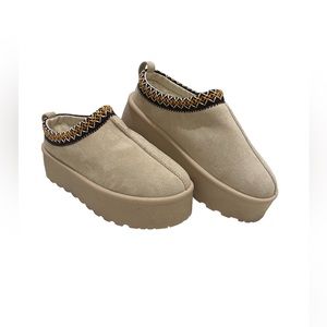 Women platform slippers.